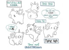 Stickserie - Glücksschwein Schwein